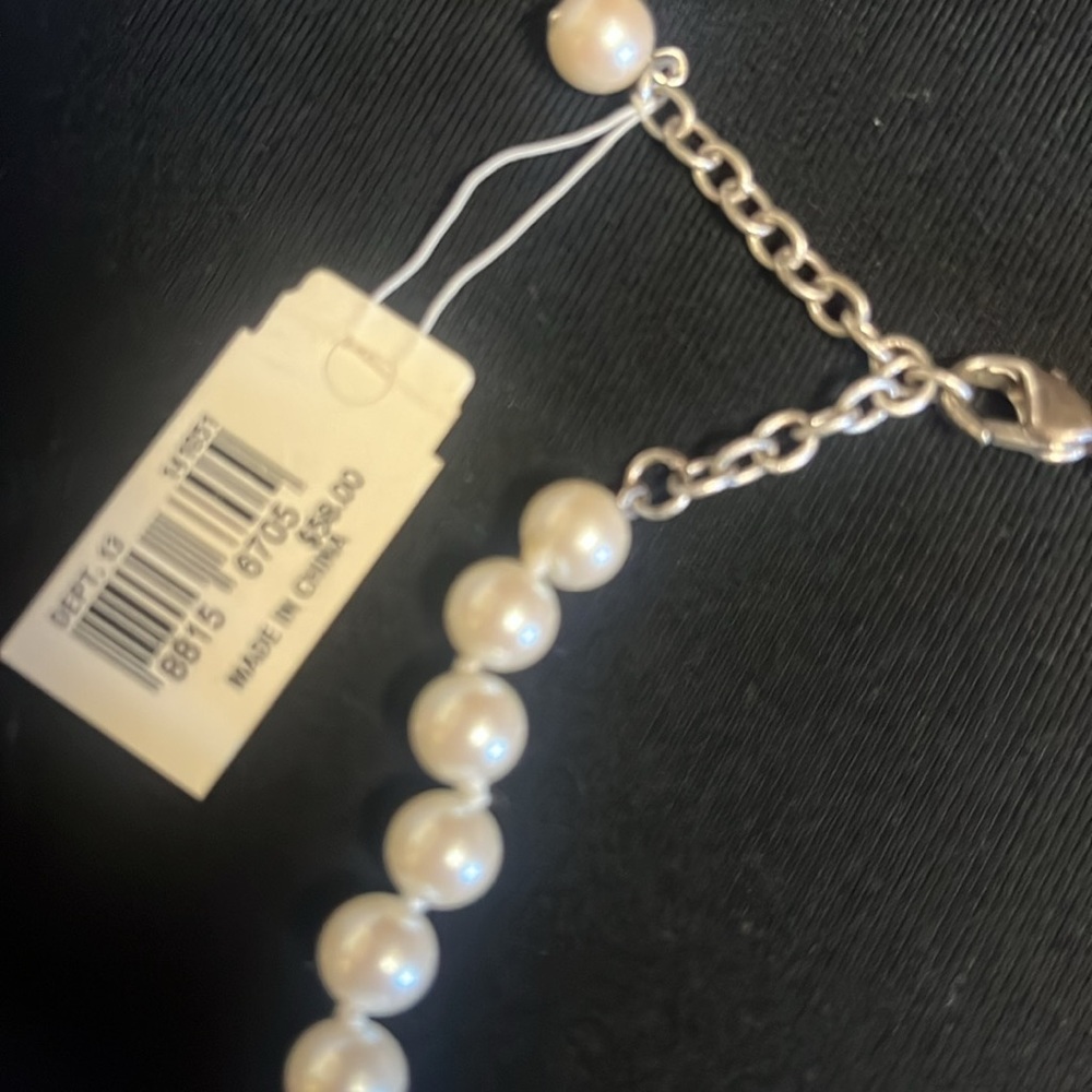 NWT Anne Klein 34” inch graduated pearl strand statement necklace - Picture 5 of 7